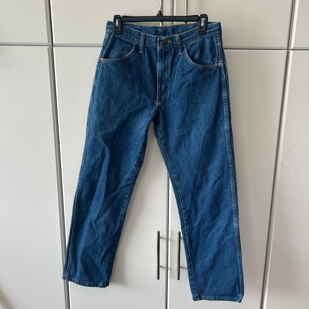 Vintage Rustler Jeans Mens 31x30 Blue Denim Straight Leg Made in USA 87621PW